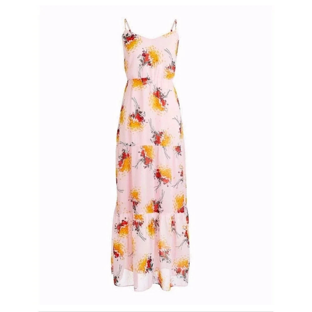 J. Crew Mercantile Tiered Sunburst Floral Boho Maxi Dress